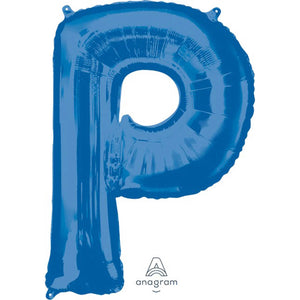 Amscan_OO Balloon - Supershapes, Numbers & Letters Letter P Blue Supershape Foil Balloon 86cm Each