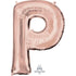 Letter P Rose Gold Supershape Foil Balloon 58cm x 81cm Each