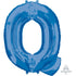 Letter Q Blue Supershape Foil Balloon 63cm x 81cm Each