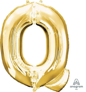 Amscan_OO Balloon - Supershapes, Numbers & Letters Letter Q Gold Supershape Foil Balloon 86cm Each