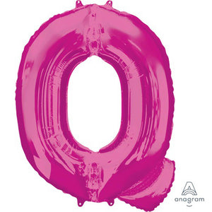 Amscan_OO Balloon - Supershapes, Numbers & Letters Letter Q Pink Supershape Foil Balloon 86cm Each