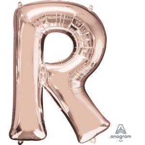 Amscan_OO Balloon - Supershapes, Numbers & Letters Letter R Rose Gold Supershape Foil Balloon 86cm Each