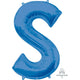 Amscan_OO Balloon - Supershapes, Numbers & Letters Letter S Blue Supershape Foil Balloon 86cm Each