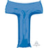 Letter T Blue Supershape Foil Balloon 63cm x 81cm Each