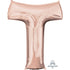 Letter T Rose Gold Supershape Foil Balloon 58cm x 81cm Each