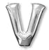 Letter V Silver Supershape Foil Balloon 86cm Each