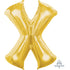 Letter X Gold Supershape Foil Balloon 66cm x 83cm Each