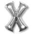 Letter X Silver Supershape Foil Balloon 86cm Each