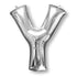 Letter Y Silver Supershape Foil Balloon 86cm Each
