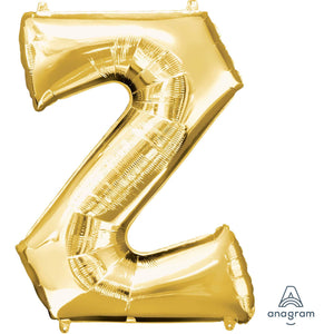 Amscan_OO Balloon - Supershapes, Numbers & Letters Letter Z Gold Supershape Foil Balloon 86cm Each