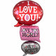 Balloon - Supershapes, Numbers & Letters Love Bubbles Supershape Foil Balloon 71cm x 134cm Each