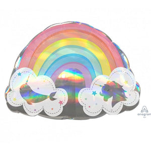 Amscan_OO Balloon - Supershapes, Numbers & Letters Magical Rainbow SuperShape Foil Balloon 71cm x 50cm Each