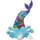 Amscan_OO Balloon - Supershapes, Numbers & Letters Mermaid Sequin Tail SuperShape Foil Balloon