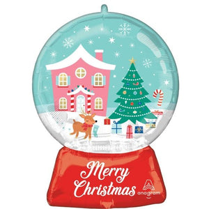 Balloon - Supershapes, Numbers & Letters Nostalgic Merry Christmas Wonderland Snow Globe SuperShape Foil Balloon 50cm x 68cm Each