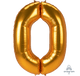 Amscan_OO Balloon - Supershapes, Numbers & Letters Number 0 Gold Supershape Foil Balloon 93cm x 134cm Each