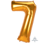 Number 7 Gold Jumbo Supershape Foil Balloon 83cm x 134cm Each