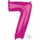 Amscan_OO Balloon - Supershapes, Numbers & Letters Pink Numeral 7 Mid-Size Shape Foil Balloon Balloon 66cm Each