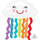 Amscan_OO Balloon - Supershapes, Numbers & Letters Rainbow Smiling Cloud Supershape Foil Balloon 76cm x 45cm Each