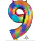 Amscan_OO Balloon - Supershapes, Numbers & Letters Rainbow Splash Numeral 9 Supershape Foil Balloon 86cm Each