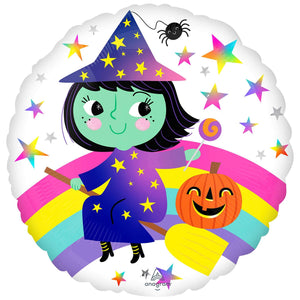 Amscan_OO Balloon - Supershapes, Numbers & Letters Rainbow Witch Foil Balloon 45cm Each