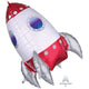 Amscan_OO Balloon - Supershapes, Numbers & Letters Rocket Ship Supershape Foil Balloon 55cm x 73cm Each