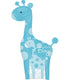 Amscan_OO Balloon - Supershapes, Numbers & Letters Safari Baby Boy Giraffe SuperShape Foil Balloon 64cm x 107cm Each