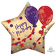 Amscan_OO Balloon - Supershapes, Numbers & Letters Satin Happy Birthday Balloons Foil Balloon 71cm Each