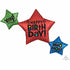 Satin Star Trio Happy Birthday SuperShape Foil Balloon 99cm x 73cm Each