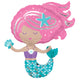 Amscan_OO Balloon - Supershapes, Numbers & Letters Shimmering Mermaid Supershape Foil Balloon 73cm x 76cm Each