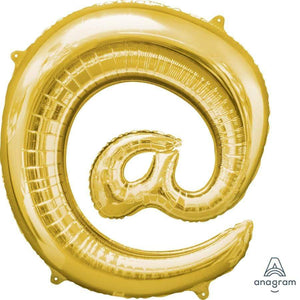 Amscan_OO Balloon - Supershapes, Numbers & Letters Symbol @ Gold Supershape Foil Balloon 86cm Each