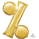 Amscan_OO Balloon - Supershapes, Numbers & Letters Symbol % Gold Supershape Foil Balloon 86cm Each