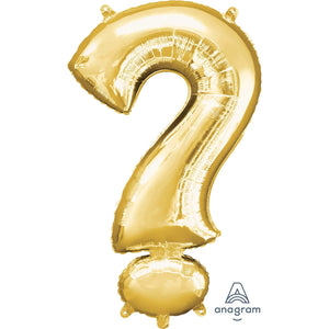 Amscan_OO Balloon - Supershapes, Numbers & Letters Symbol ? Gold Supershape Foil Balloon 86cm Each