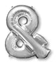 Amscan_OO Balloon - Supershapes, Numbers & Letters Symbol & Silver Supershape Foil Balloon 86cm Each