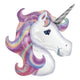 Amscan_OO Balloon - Supershapes, Numbers & Letters Unicorn Head Patel Supershape Foil Balloon 83cm x 73cm Each