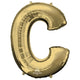 Balloon - Supershapes, Numbers & Letters White Gold Letter C SuperShape Foil Balloon 86cm Each