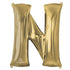 White Gold Letter N SuperShape Foil Balloon 76cm x 86cm Each