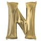 Balloon - Supershapes, Numbers & Letters White Gold Letter N SuperShape Foil Balloon 86cm Each