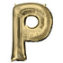 White Gold Letter P SuperShape Foil Balloon 76cm x 86cm Each