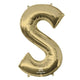 Balloon - Supershapes, Numbers & Letters White Gold Letter S SuperShape Foil Balloon 86cm Each