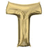 White Gold Letter T SuperShape Foil Balloon 63cm x 83cm Each