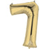 White Gold Numeral 7 SuperShape Foil Balloon 86cm Each
