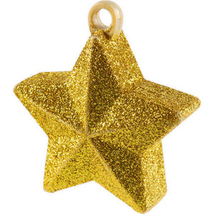 Amscan_OO Balloon - Weights Gold Glitter Star Balloon Weight 170g Each