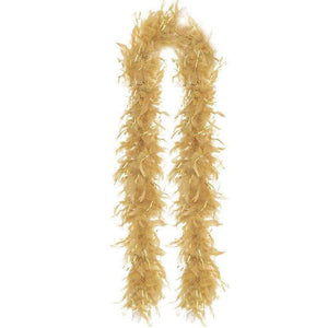 Amscan_OO Boas & Scarves - Boas Gold Feather Boa 182cm Each