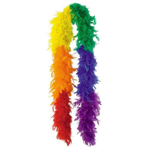 Amscan_OO Boas & Scarves - Boas Rainbow Feather Boa 182cm Each