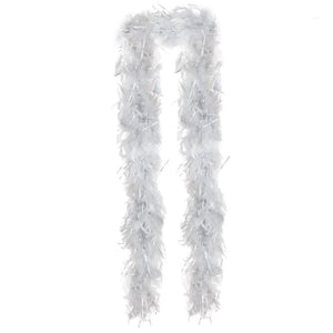 Amscan_OO Boas & Scarves - Boas Silver Feather Boa 182cm Each