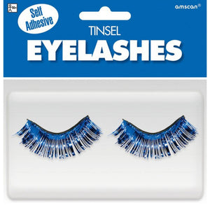 Costume Accessories - Makeup & Prosthetics Blue Tinsel Eyelashes each