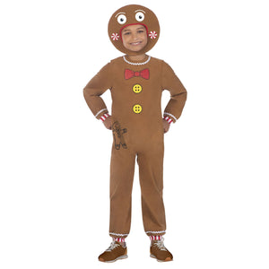 Amscan_OO Costume Boys Large: 8-10 Years Gingerbread Man - Kid Costume Each