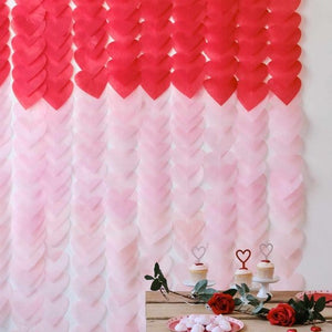 Decorations - Backdrop & Scene Setters Be Mine Ombre Heart Party Backdrop Kit