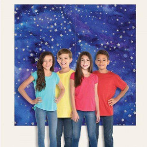 Amscan_OO Decorations - Backdrop & Scene Setters Galaxy Photo Backdrop Scene Setter 2pk