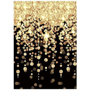 Amscan_OO Decorations - Backdrop & Scene Setters Glitz & Glam Cascading Lights Plastic Scene Setter Room Roll Each